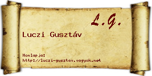 Luczi Gusztáv névjegykártya