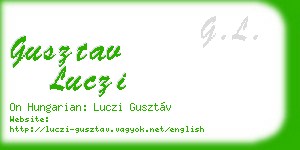 gusztav luczi business card