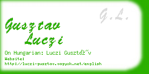 gusztav luczi business card